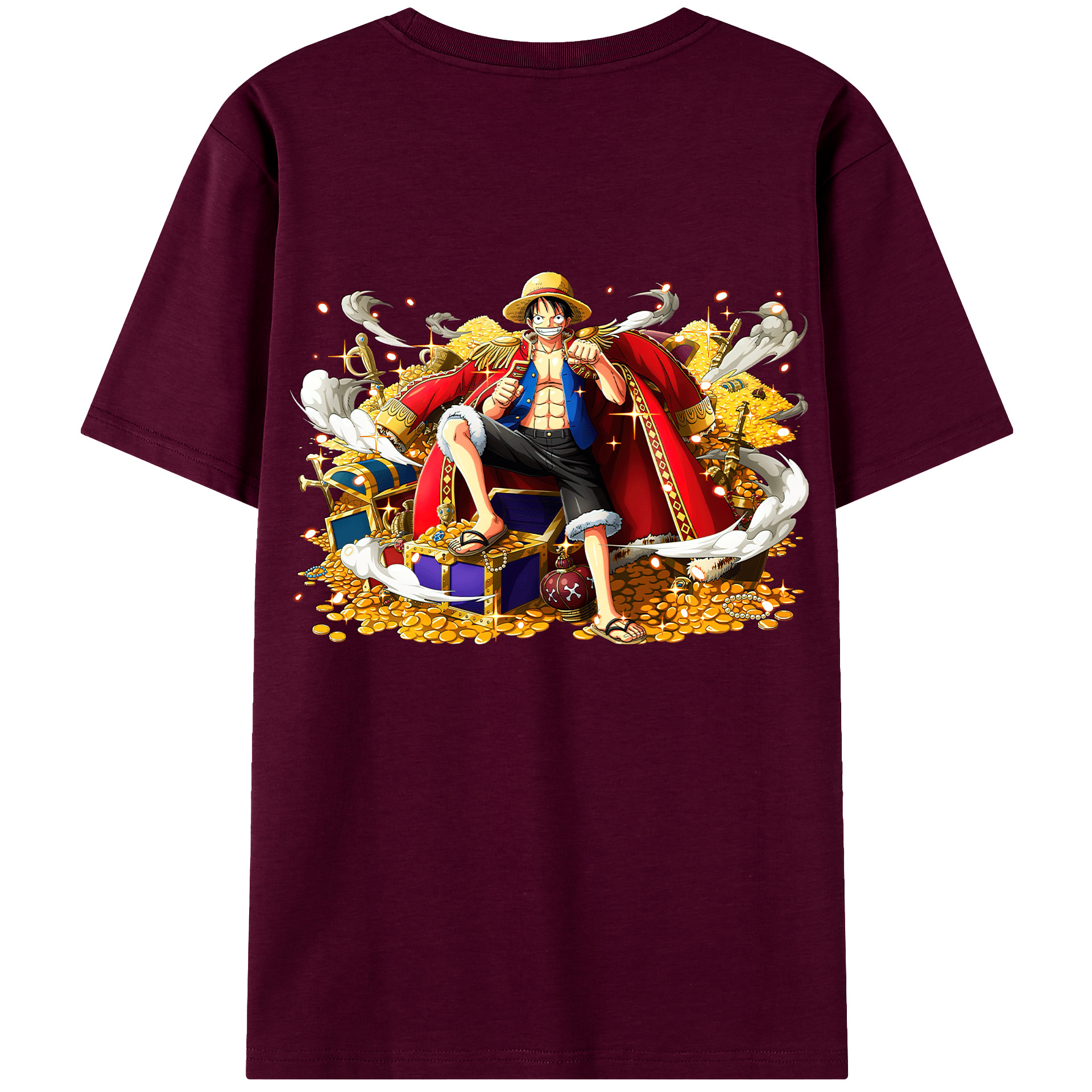 ワンピース モンキー・D・ルフィ ONE PIECE Monkey D. Luffy レディース半袖Tシャツ(バックプリント)